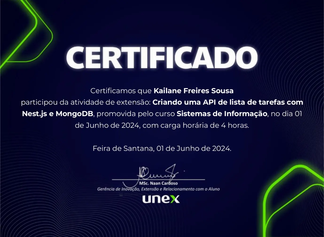 Certificado: Consumindo API (NestJS)