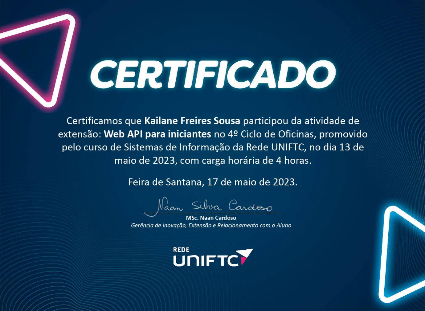 Certificado: Consumo e Construção de Web APIs