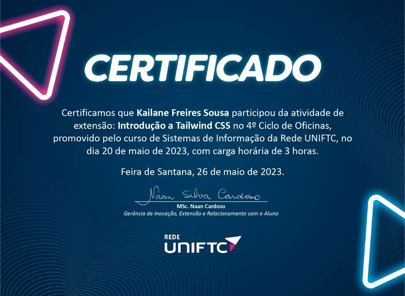 Certificado: Introdução ao Tailwind CSS