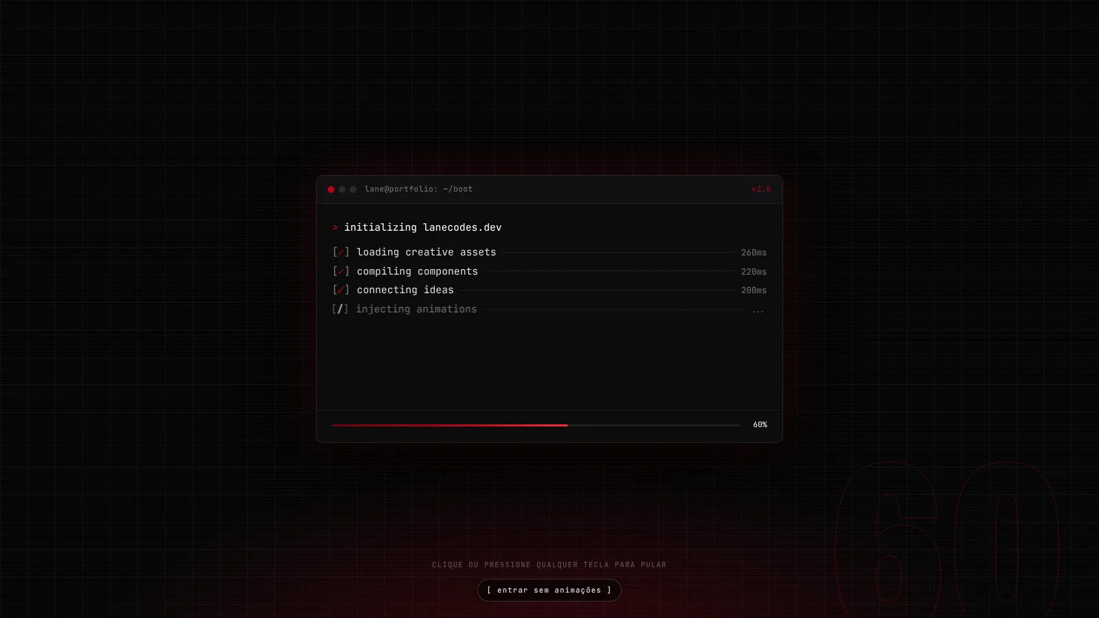Preloader em estilo terminal