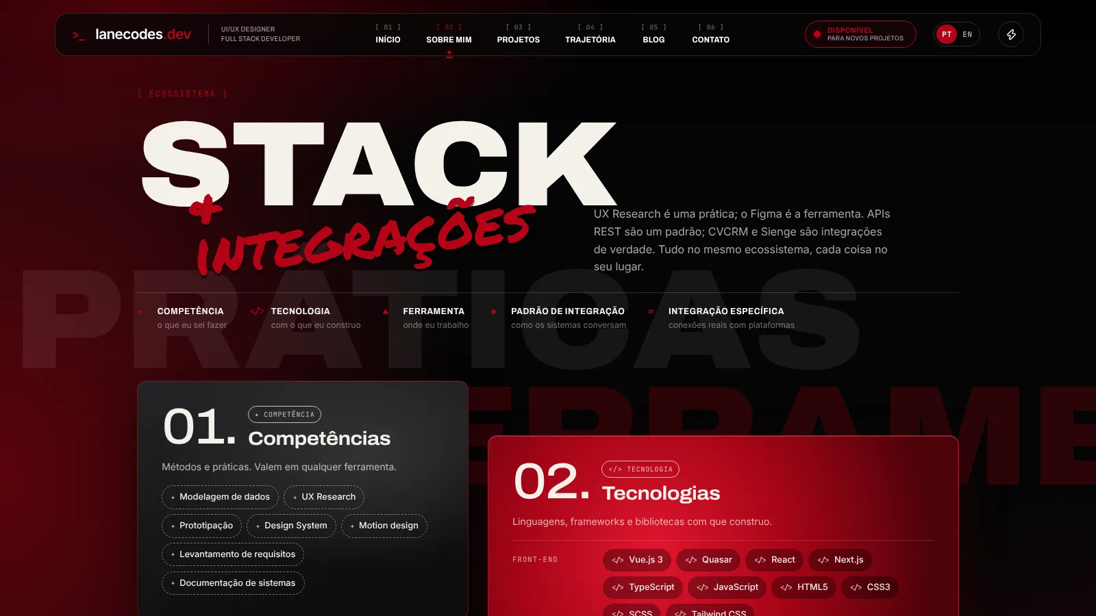 Seção Stack