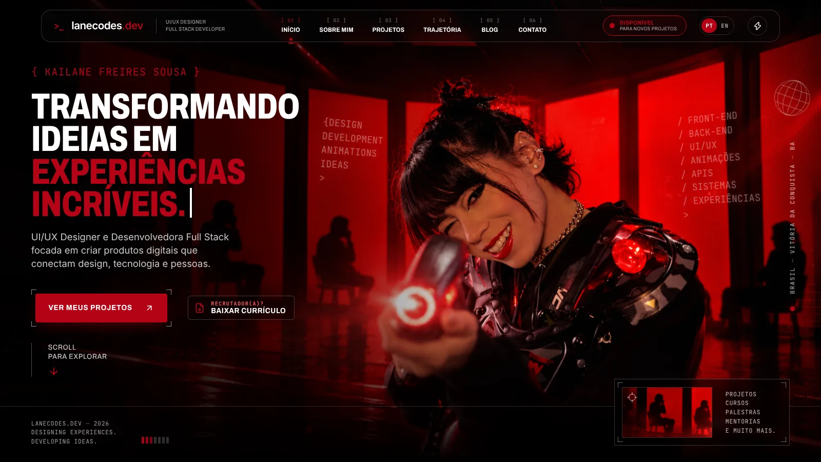 lanecodes.dev — Portfólio 2.0
