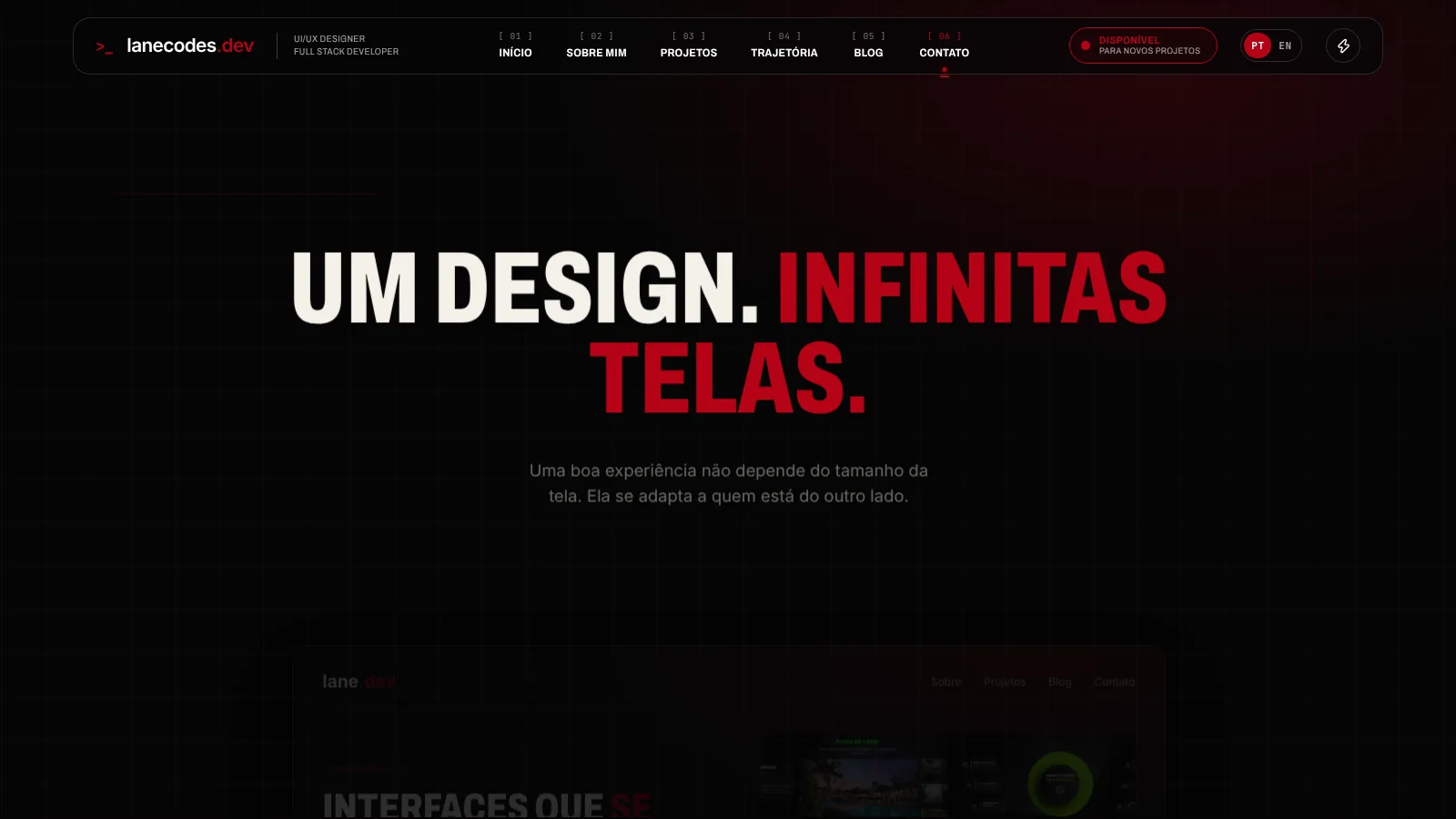Cena 100% responsivo: layout desktop